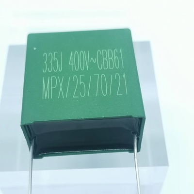 Высококачественный новый рабочий конденсатор CBB61 335J/400V P20mm