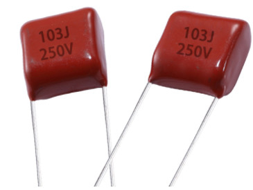 Красный 0,01 металлизированного UF доказательства напряжения тока пленочного конденсатора полиэстера